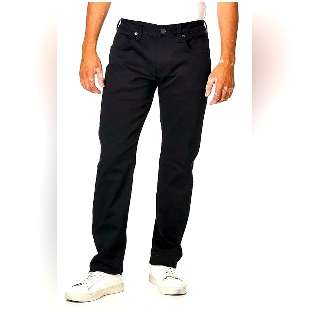 Men’s Buffalo David Bitton black stretch cotton slim straight pants jeans 44/30